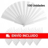 100 ABANICOS BLANCOS DE PLASTICO