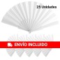 25 ABANICOS PLASTICO BLANCO