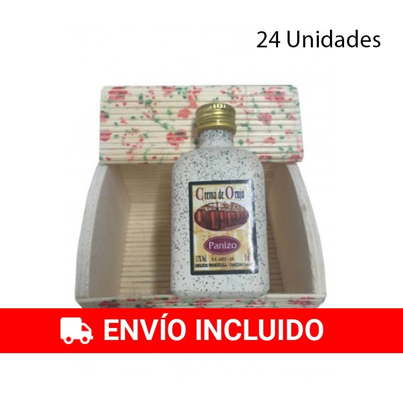 Pack 24 Baúles con licor de crema de orujo