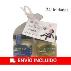 24 Tarros de queso de cabra y oveja en bolsa de organza