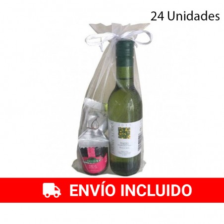 24 Gift set with white wine, jam and figs bonbon