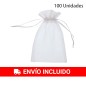 100 Bolsa de organza blanca 13 x 18