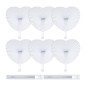 Set de 60 pai pai de corazón para eventos blancos