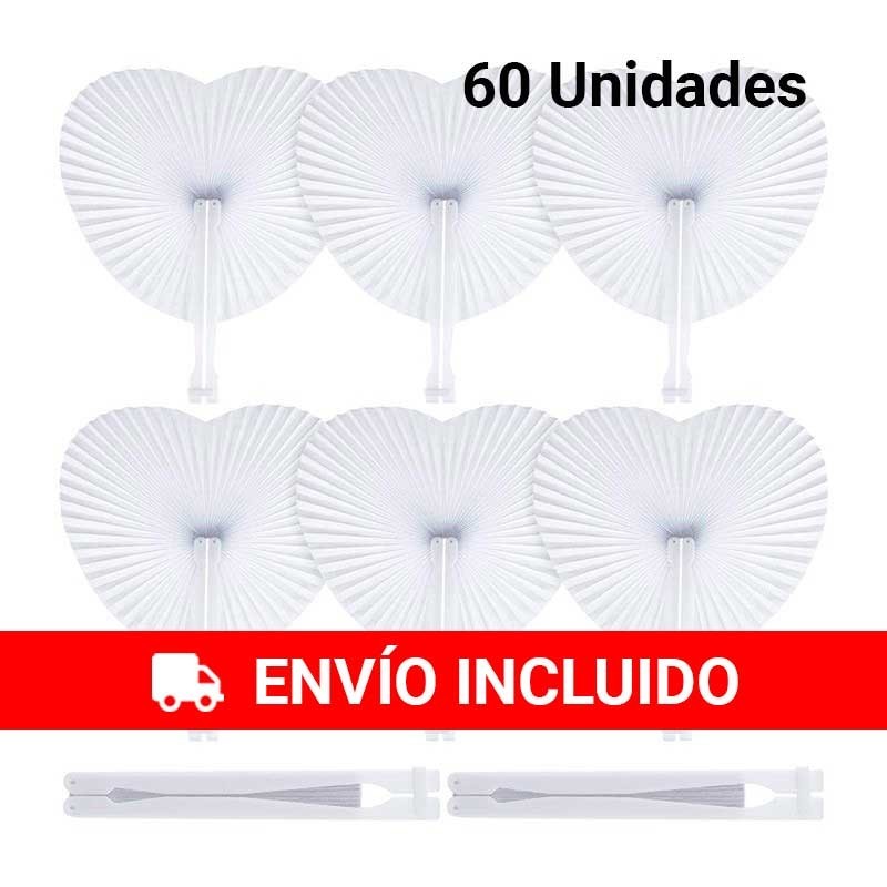 Set de 60 pai pai de corazón para eventos