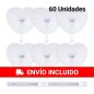 Set de 60 pai pai de corazón para eventos blancos