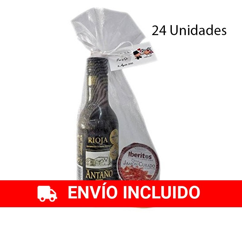 Pack 24 Unidades Vino Antaño con dos patés Deliex