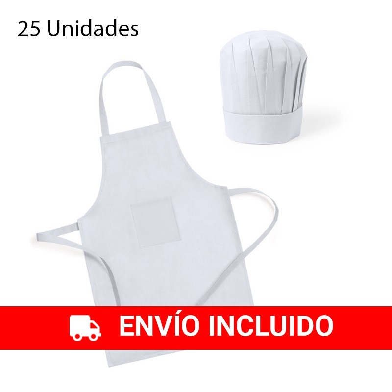 (AMAZON)Lote 25 Delantales con Gorro para Regalo de cumpleaños