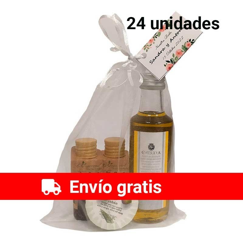 24 Kit de mariage cosmétiques Pain de savon au lait corporel, huile d'olive