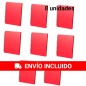 Pack de 8 libretas color rojo con anillas