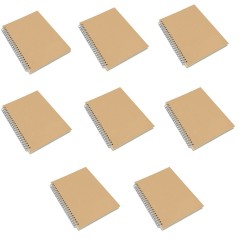 Set de 8 cuadernos con cubierta de Kraft