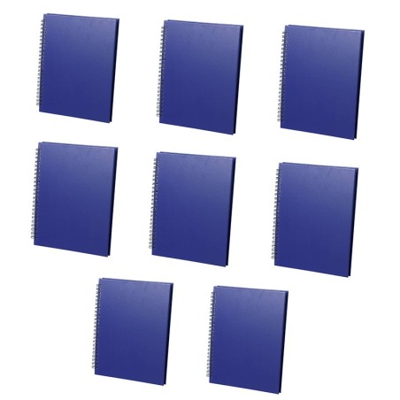 Set of 8 A5 Notebooks with Blue Covers