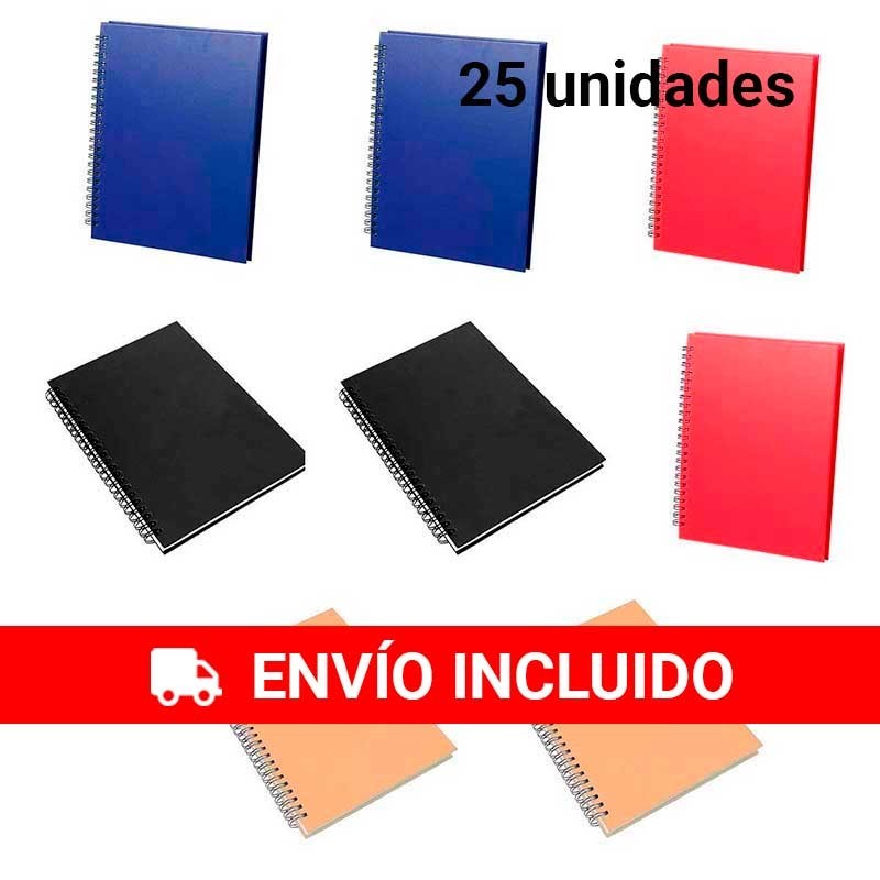 Lote variado de 25 libretas de rayas para tomar apuntes