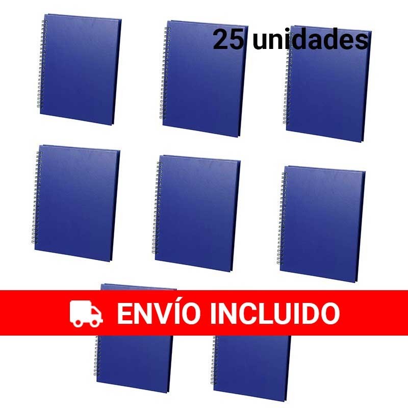 Libretas azules de anillas lote de 25 unidades