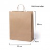 200 Paper gift bag 22x23x9 cm