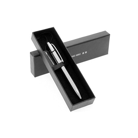 Stylo bille argenté d'Antonio MiróStylo bille argenté à encre bleue, dessiné par Antonio Miró