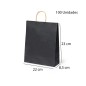 Pack de 100 bolsas negras 22x23x9 cm