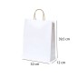 Bolsa blanca papel 32 x 39,5 x 12 cm