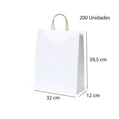 Bolsas 32 x 40 x 12 cm lote 200 Blancas