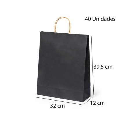 Set de 40 bolsas 32 x 39,5 x 12 color negro