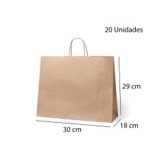 20 Paper gift bags 30x29x18 cm