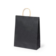 Sac en papier noir 32 x 39,5 x 12 cm - Cadeaux gourmands en ligne