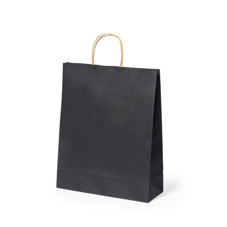 Sac en papier noir 32 x 39,5 x 12 cm - Cadeaux gourmands en ligne