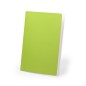 Green notebook with white pages