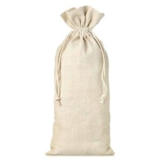 Natural beige linen bag for event favors