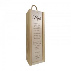 Caja de madera personalizada para 1 botella regalo para padre