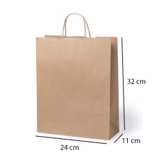 Kraft Paper Bag 24x32x11 cm | Online Gifts