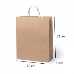 Bolsa Papel Kraft 25x31x11 | Regalos Online