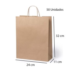 50 Bolsas Papel para Regalos de 24x32x11 | Regalos Online