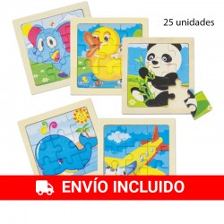 Lote de 25 puzles para niños