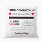 Coussin anniversaire double face personnalisé, 25 x 25 cm