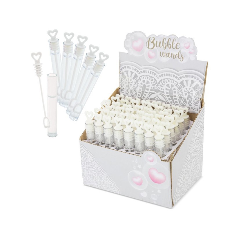Pack of 48 white bubble wands