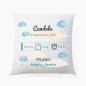 Personalized newborn cushion with baby's details. 40x40 cm