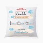 Personalized newborn cushion with baby's details. 25x25 cm