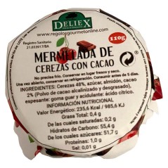 Mermelada de cerezas con cacao 110 gr - Regalos Gourmet Online