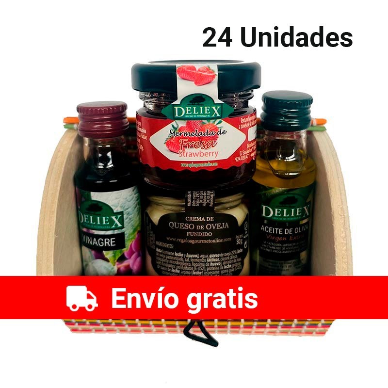 24 Pack con miniaturas gourmet