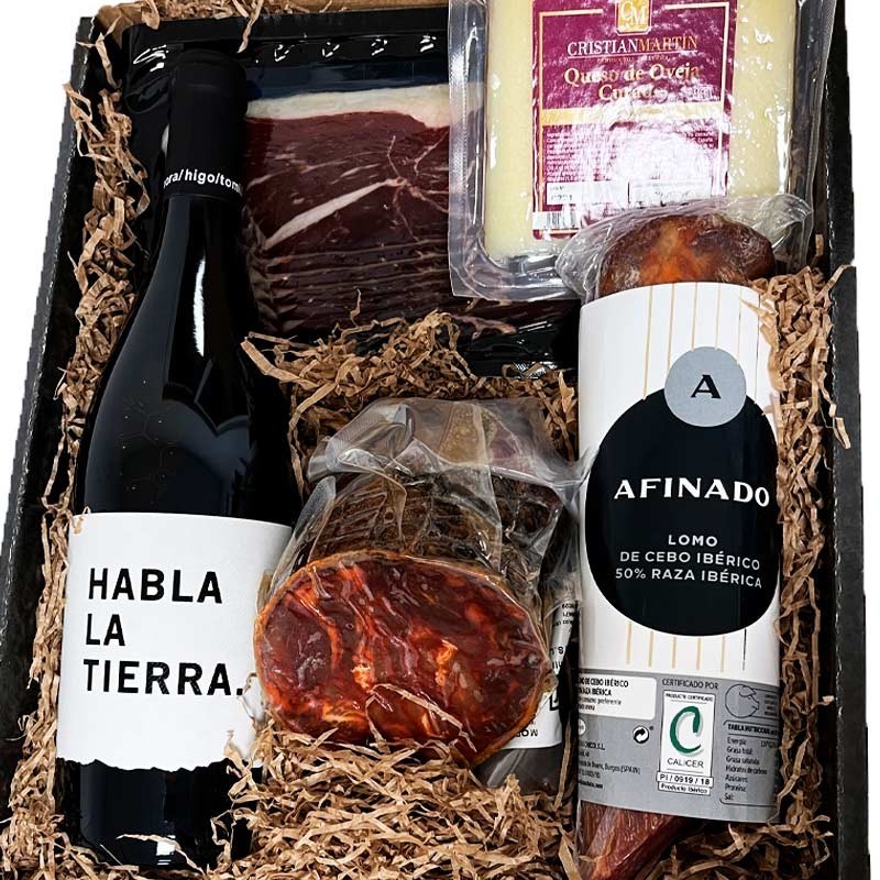 Pack cadeau ibériques et vins