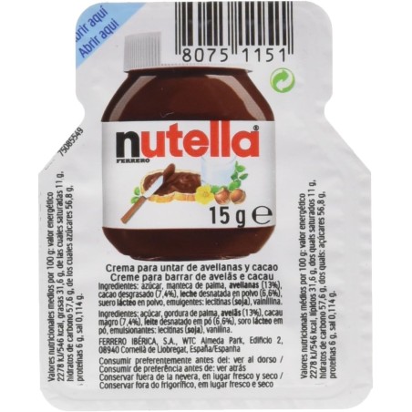 60 Nutella single-serving packets, 15g each