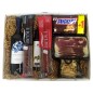 Gourmet gift basket with wine, olive oil, Iberian cured meats and chocolates