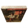 Taco de madera personalizada con foto  15 x 20 x 3 cm