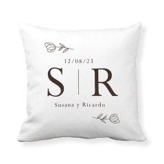 Coussin personnalisé pour les mariés, cadeau de mariage 25x25cm