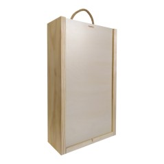 Coffret en bois personnalisé pour 2 bouteilles cadeau pour enseignant