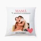 Personalized photo cushion to give to your mother, 25 x 25 cm