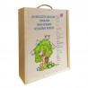 Caja de madera personalizable regalo para maestra/o de guardería - 3 botellas