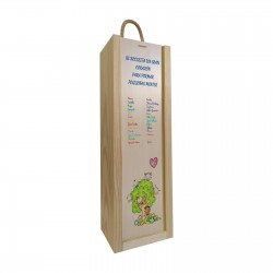 Caja de madera personalizada para 1 botella regalo para profesor/a