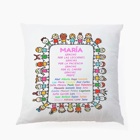 Personalized cushion for teacher 40 x 40 cm