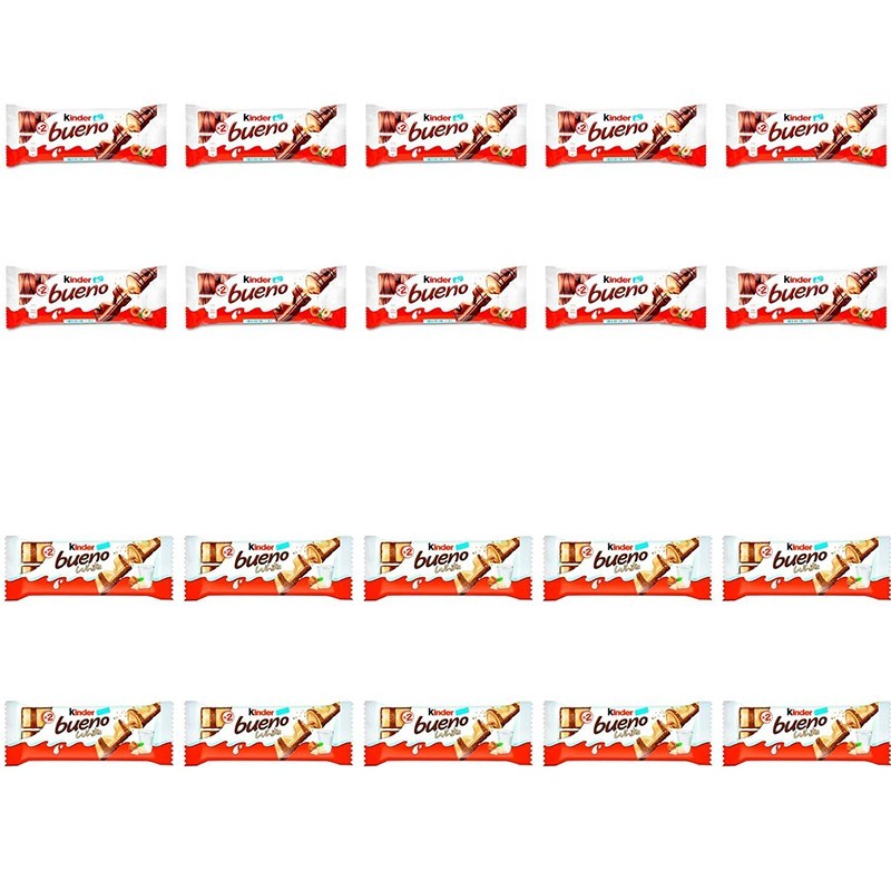 15 Kinder Bueno y 15 Kinder Bueno White